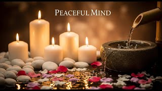Tranquil Zen Rainy Forest Bamboo Water Flow and Candle Glow for Meditation Healing and Deep Sleep