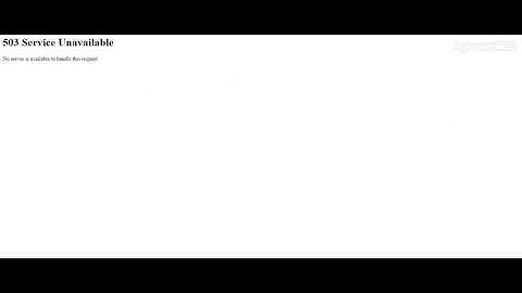 503 Service Unavailable? Why Won