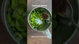 Capsicum chutney for hot steaming rice or breakfast