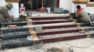 Projects Construction Porch Step Full //  Install Granite Exactly