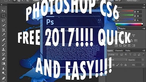 PHOTOSHOP CS6 EXTENDED FREE 2017!! QUICK AND EASY!!