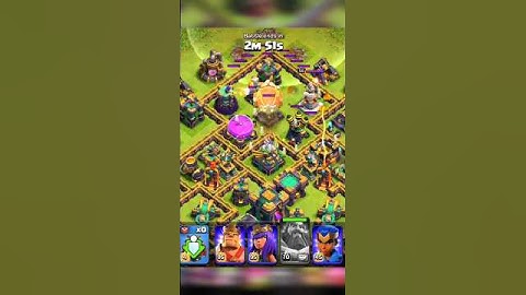 Super Wizard Blimp Attack || Clash Of Clan #coc #shorts #clashofclans #blimp