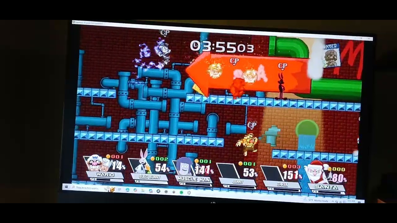 Wario Vs. Bugs Bunny Vs. Muscle Man Vs. Jenny Vs. Shrek Vs. Santa Claus