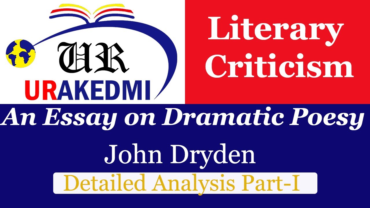 write an essay on dryden's essay of dramatic poesy