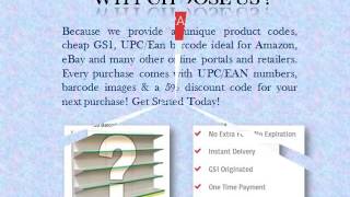 Buy Cheap GS1 UPC/Ean Barcode Numbers Online for Amazon