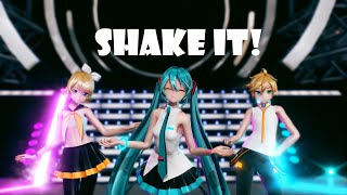 【﻿MMD】シェイクイット! / Shake It!『feat. Miku, Rin, and Len』【4K UHD】