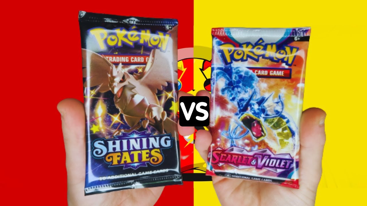 🥊SHINING FATES Booster Pack VS SCARLET & VIOLET Booster Pack🥊, Opening Pokemon Cards