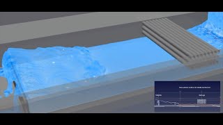 flood prevention with wood log dam