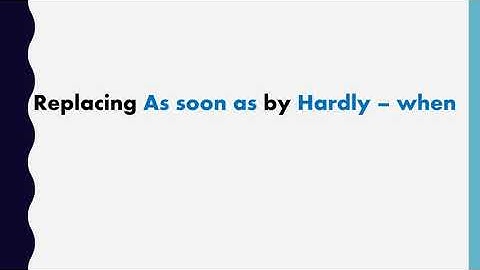 Hardly - when