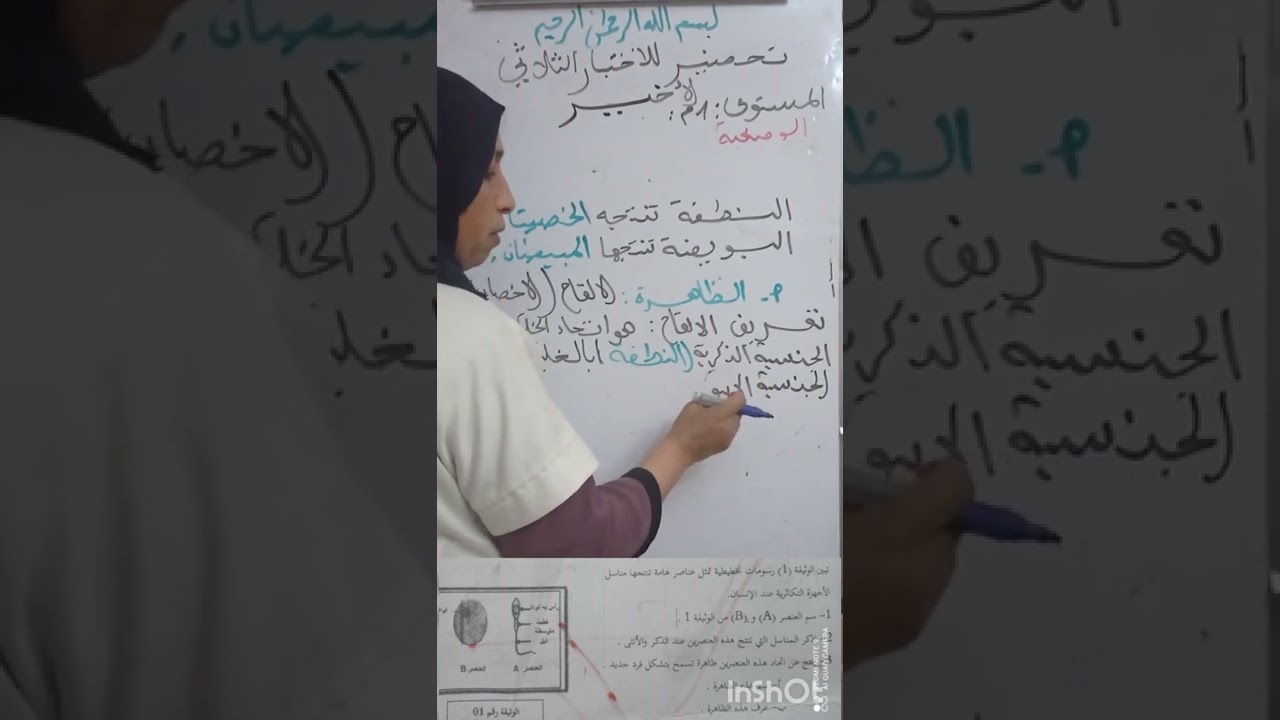 وضعية حول التكاثر الجنسي عند الانسان ووضعية حول مراحل الانتاش لسنوات الاولى متوسط تحضير للفصل الأخير