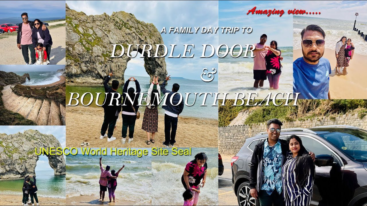 1st Road Trip in ENGLAND || DURDLE DOOR -JURASSIC COAST, DORSET || BOURNEMOUTH BEACH || #travelvlog