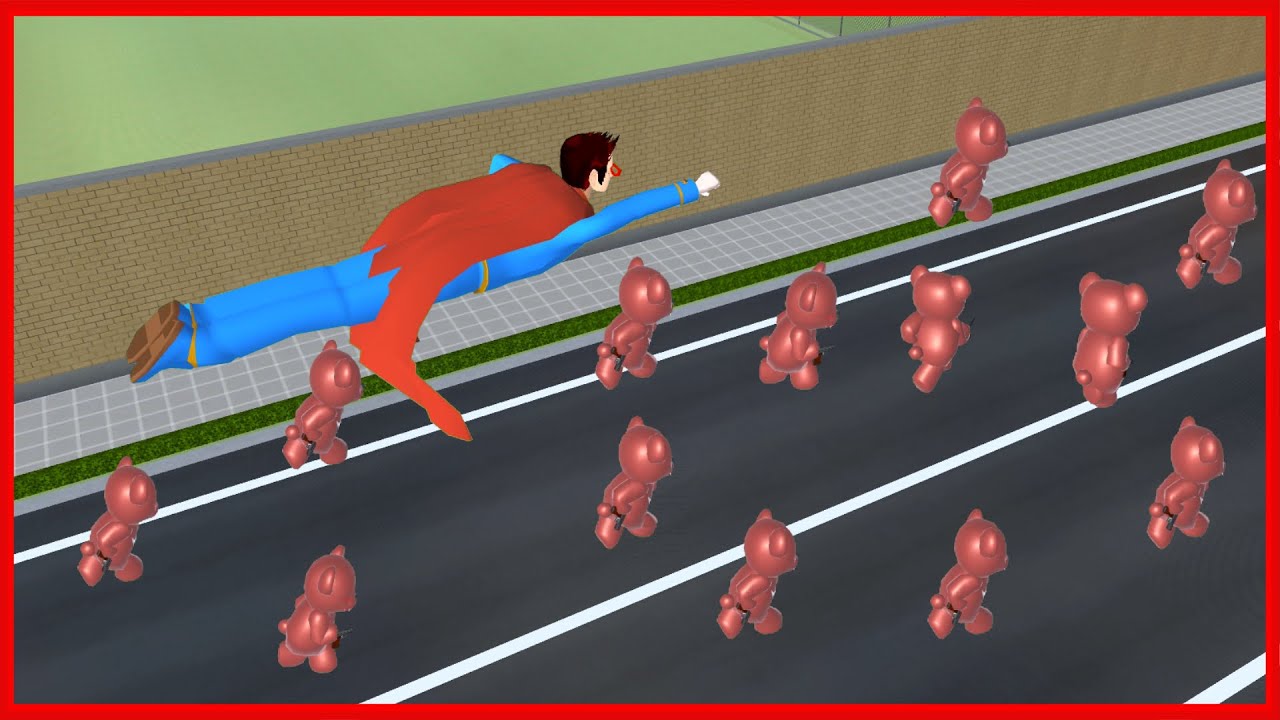 Superman Catches Robber Bears || SAKURA School Simulator