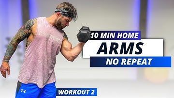 10 Min ARMS No Repeat Dumbbell Workout from home (super quick burn)