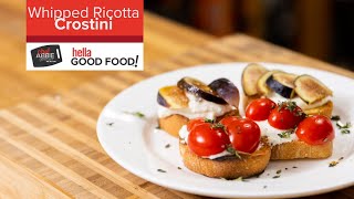 Whipped Ricotta Crostini - QUICK & EASY Appetizer Idea