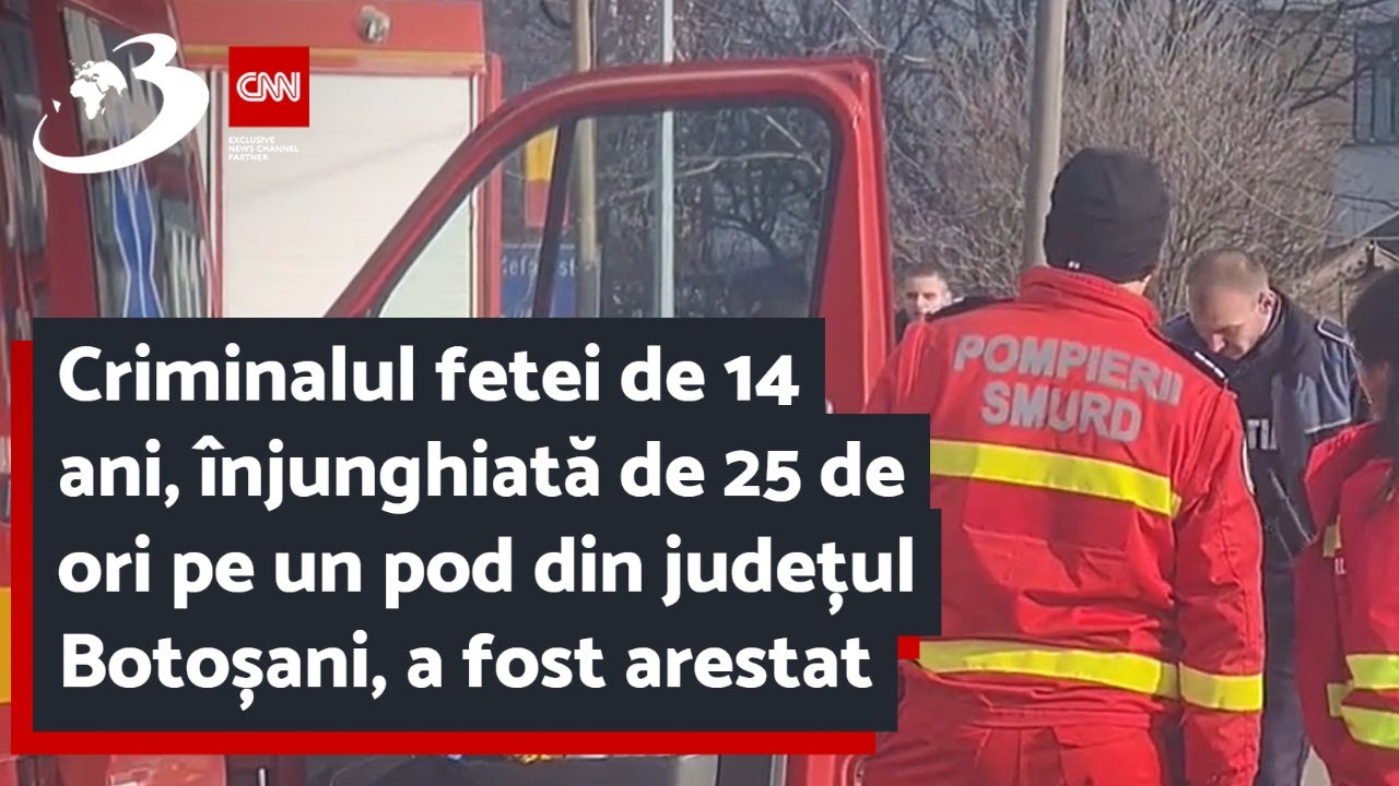 Criminalul fetei de 14 ani, înjunghiată de 25 de ori pe un pod din județul Botoșani, a fost arestat