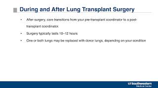 Lung Transplant - Post Transplant