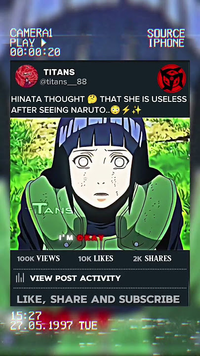 NARUTO TOLD TO HINATA 🗣️ THAT 'YOU ARE VERY STRONG' 💟✨😘