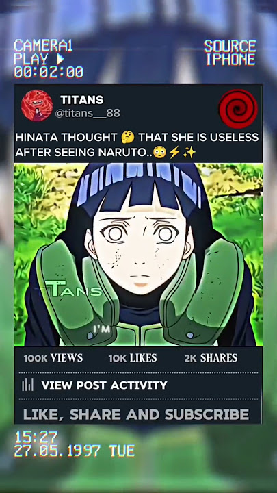 NARUTO TOLD TO HINATA 🗣️ THAT 'YOU ARE VERY STRONG' 💟✨😘