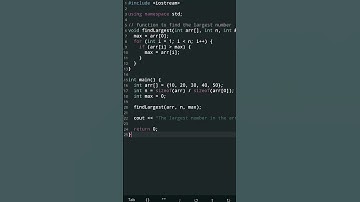 how to get largest element of an array in c++ #programming #program #foryou #subscribe #shorts
