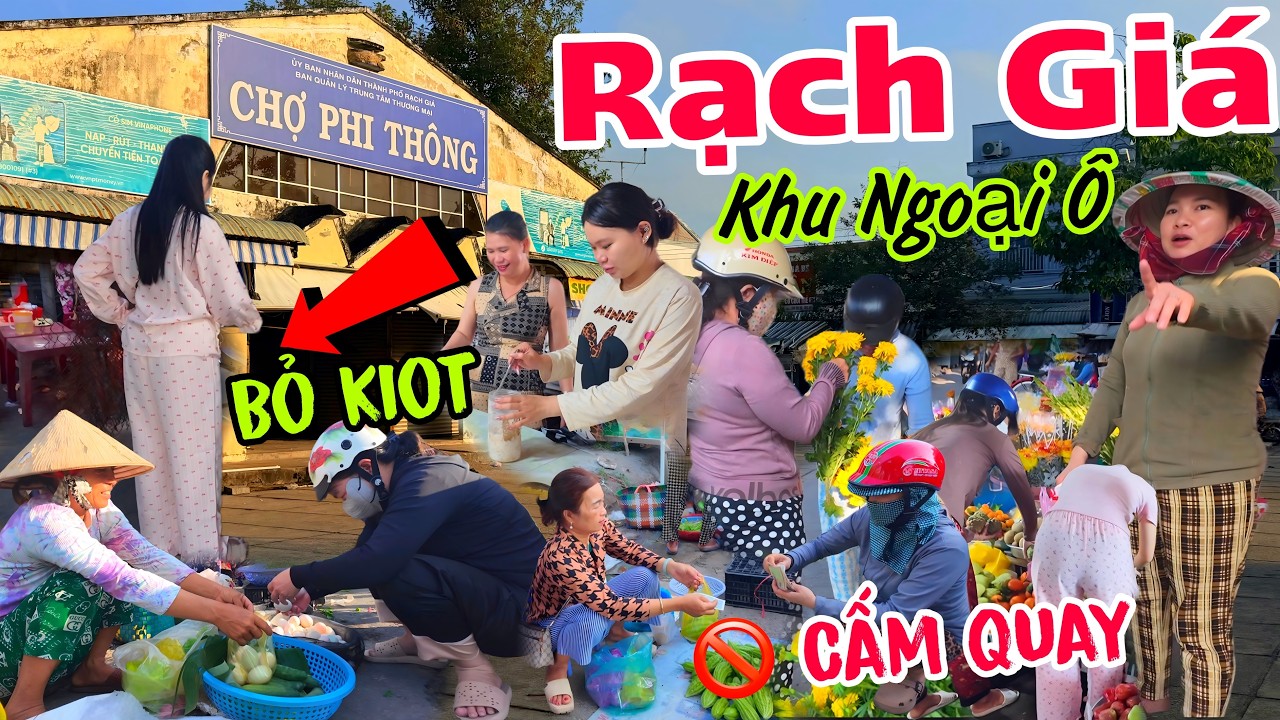 14 THÁNG GIÊNG ÙN ÙN KÉO NHAU ĐI CHỢ PHI THÔNG RẠCH GIÁ, MUA BÔNG VỀ CÚNG RẰM