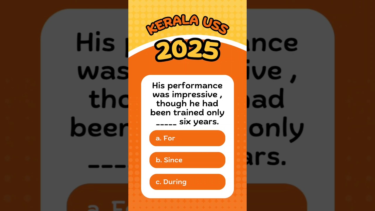 Q2 Kerala USS 2025 | English | His performance was impressive ... 