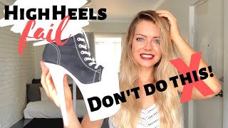 High Heels Fail How I Ruined My Brand-New Pleaser High Heels Within Seconds Dont Do This