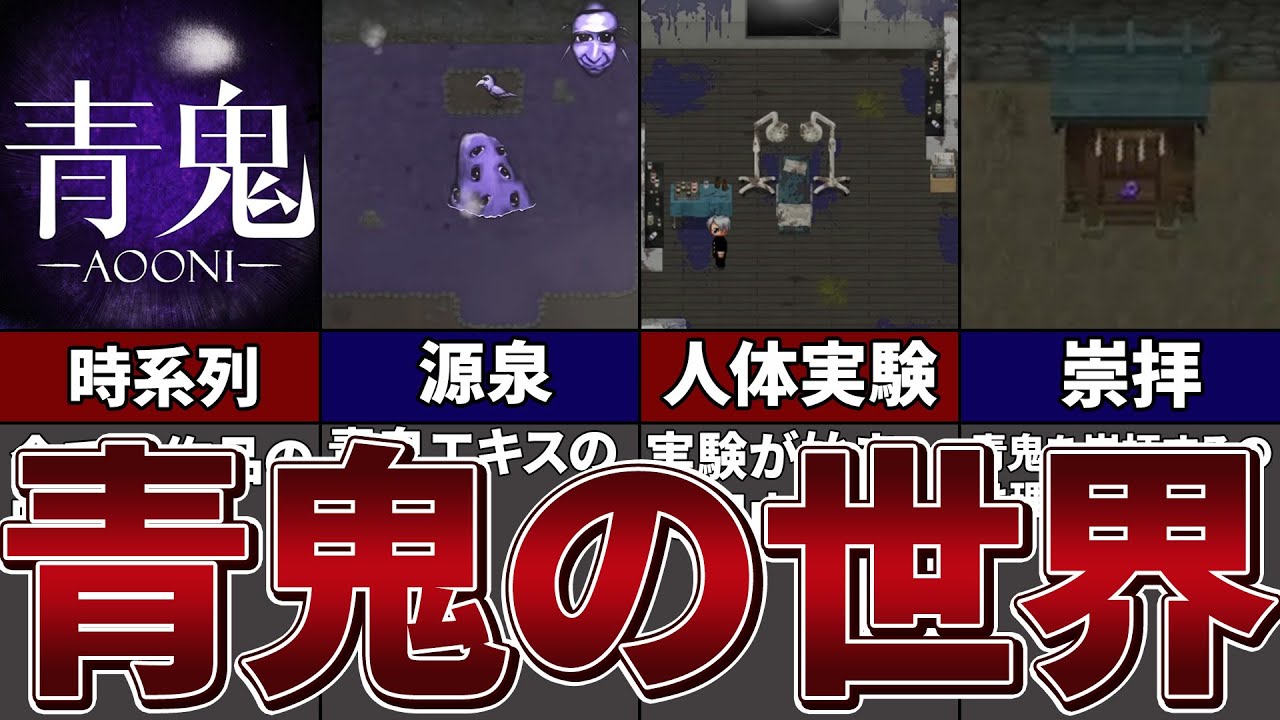 【青鬼】青鬼作品の時系を徹底考察！舞台の裏に隠された共通点とは！？【ゆっくり解説】