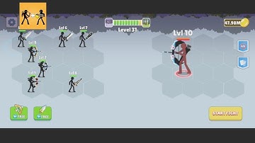 stickman war merge master gameplay No 1 ( android gameplay )