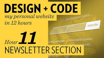 Design + Code – Hour 11: Mailchimp Newsletter Form