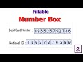 How to Create Fillable Number Box in a PDF using Foxit PhantomPDF