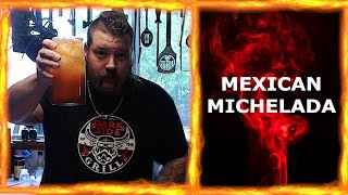 My Favourite BBQ drink the michelada Its so refreshing