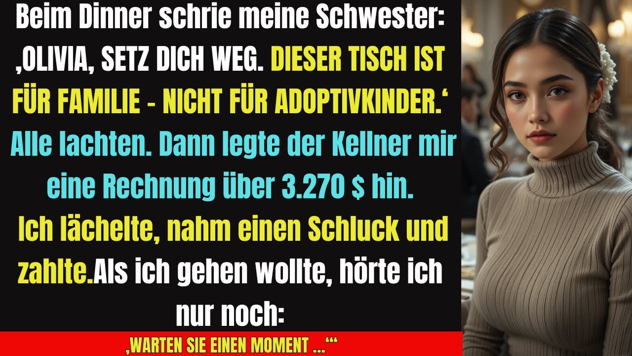 👉 „‚Dieser Tisch ist nicht für Adoptivkinder‘ – Sekunden später verlor sie ALLES“