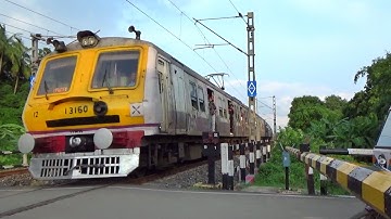 Fast Accelerating Aerodynamic Headed EMU Local Train Skip Railgate Furiously | Eastern Railways
