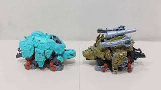 Zoids Gannontoise ZW05 vs Bazootle ZW28 - Speed Test and Wrestle Match