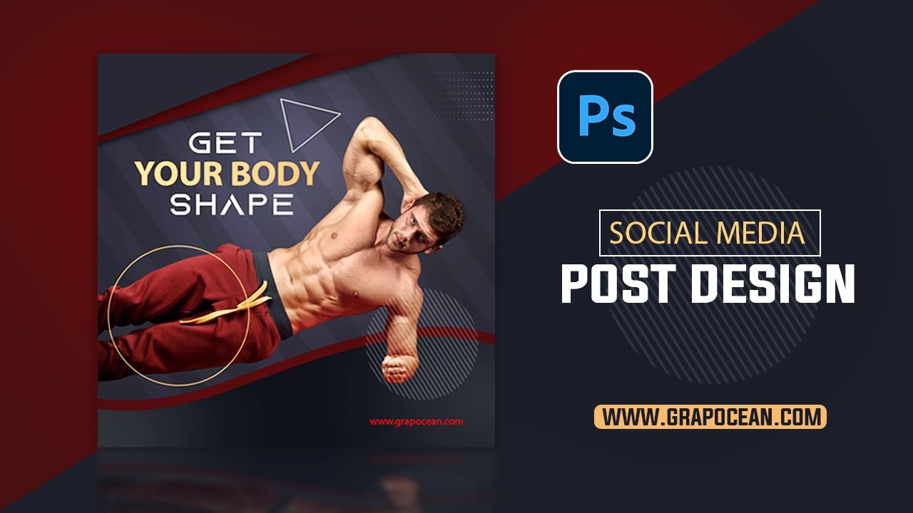 Professional Social Media Post Design - Adobe Photoshop Tutorial - YouTube