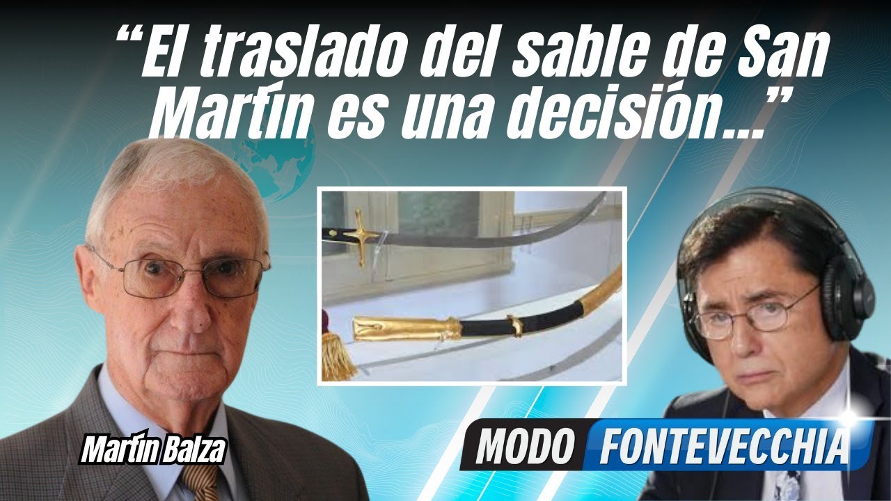 El ex jefe del Ejército, Martín Balza opinó sobre el traslado del sable de San Martín