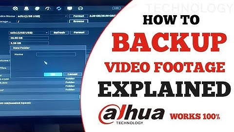 How To Backup CCTV Footage From Dahua DVR or NVR To Pen Drive Explained