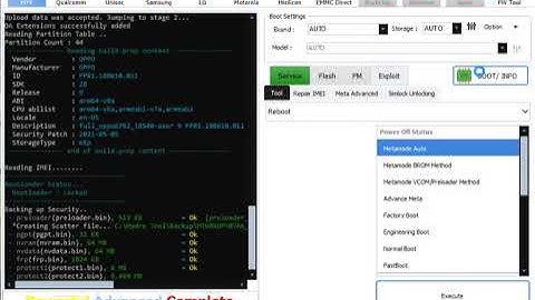 OPPO A1K password, frp by hydra tool