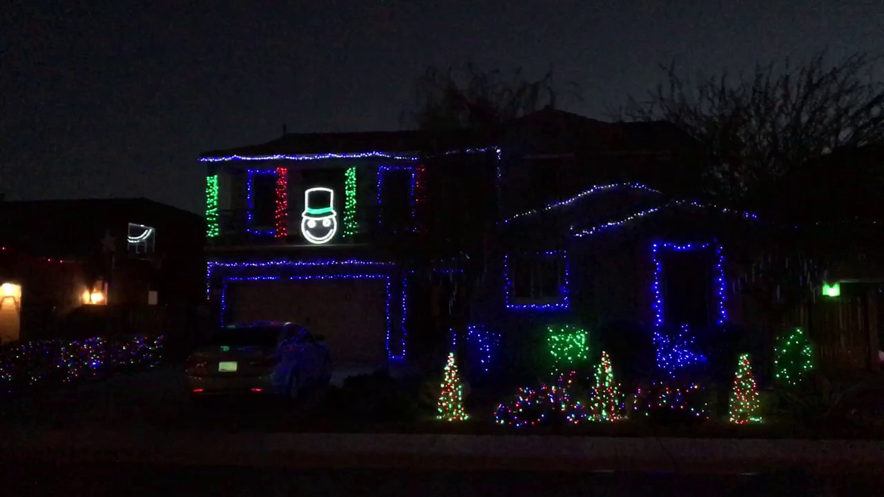 Neighbors light show YouTube