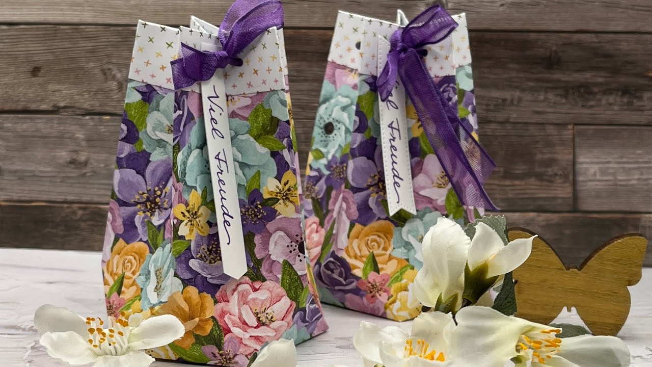 Facetten Geschenkschachtel aus Papier basteln mit Produkten von Stampin`Up! 