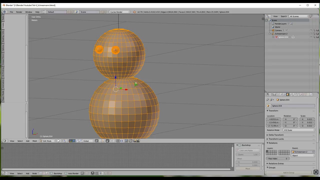 #005 Blender Punkte, Ecken, Flächen und Polygone - YouTube