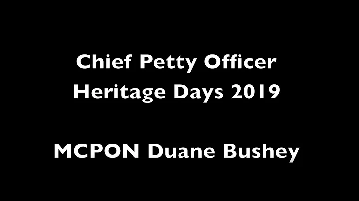 Chief Petty Officer Heritage Days: MCPON Duane Bushey