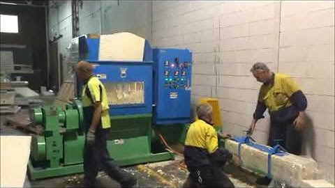 PIR foam recycling machine in Kingspan