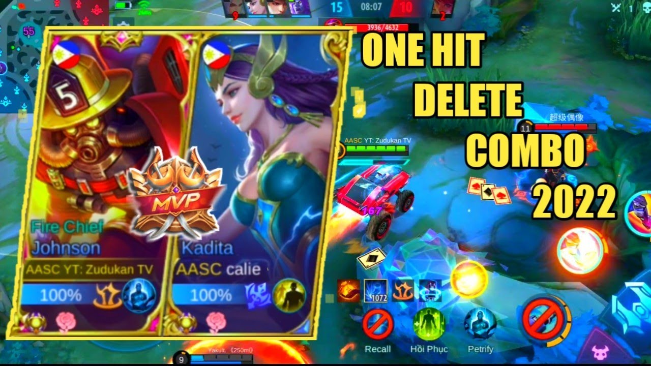 JOHNSON KADITA ONE HIT DELETE COMBO 2022 🔥 MLBB YouTube