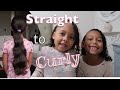 BEAUTIFUL BOUNCY CURLS!!! | Straight to Curly Wash Day Routine | Reviving Curls After Silk Press