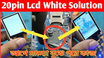China Keypad Phone White Display Problem Solution || 20 pin lcd white jumper solution || white lcd