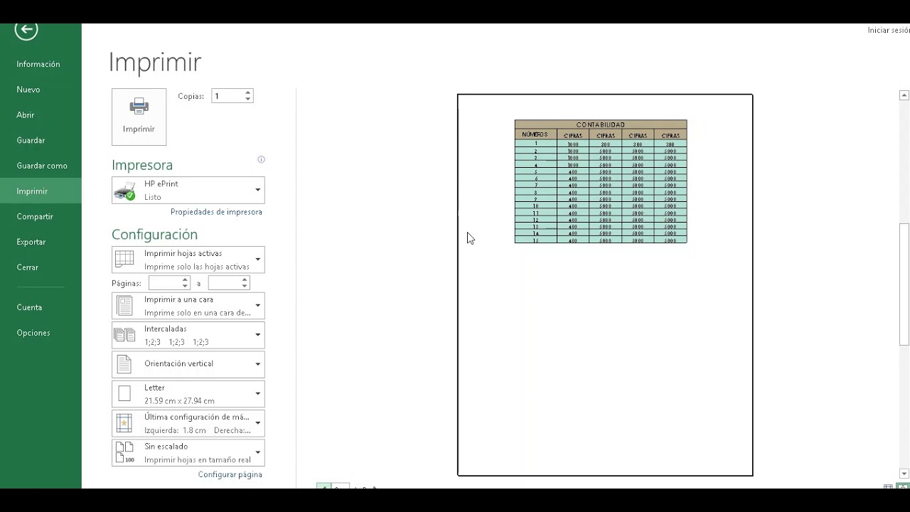 Excel Área De Impresión Youtube