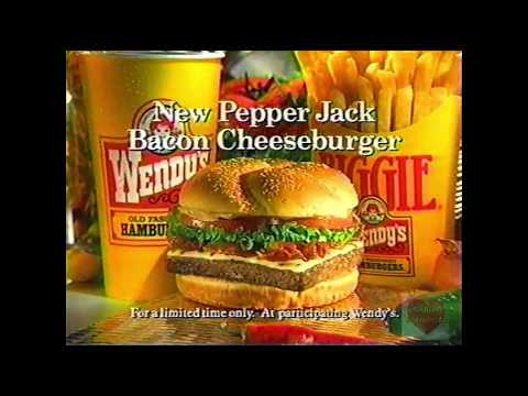 Wendy's Pepper Jack Bacon Cheeseburger | Television Commercial | 1996