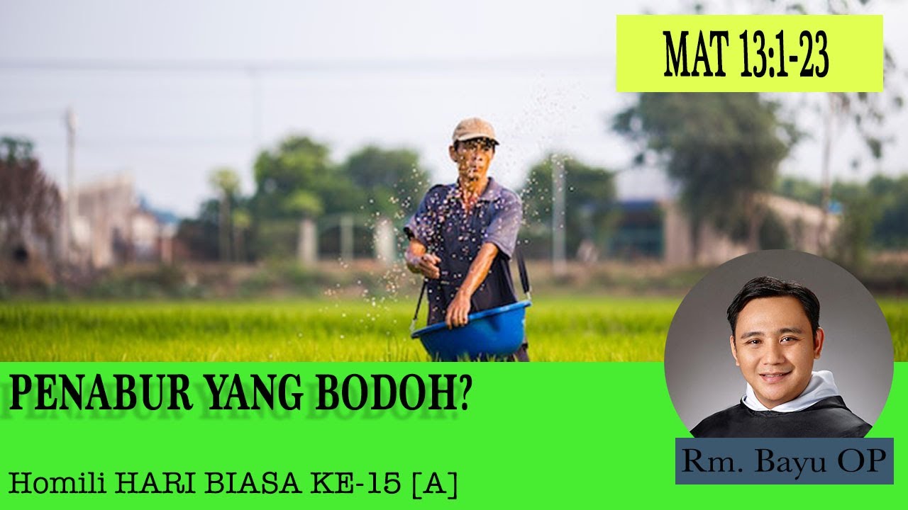 PENABUR YANG BODOH? [HOMILI RM. BAYU OP, HARI MINGGU BIASA KE-15 - A]