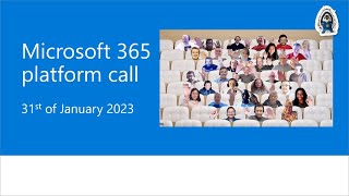 microsoft 365 platform community call – 31st of january, 2023